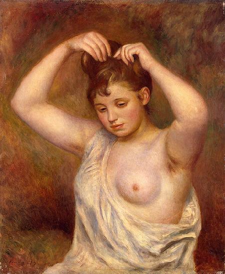 Pierre Auguste Renoir Woman Arranging her Hair Norge oil painting art